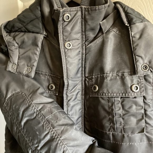 Men's Projek Raw Jacket with Hoodie Dark Grey Medium - Picture 6 of 6